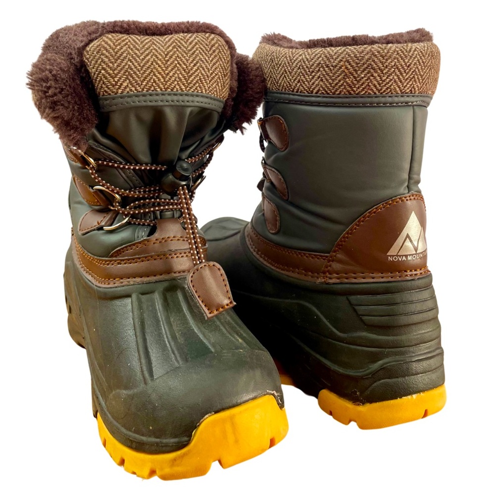 Kids Nova Mountain Fur Lined Snow Boots, Size 32 or US 1